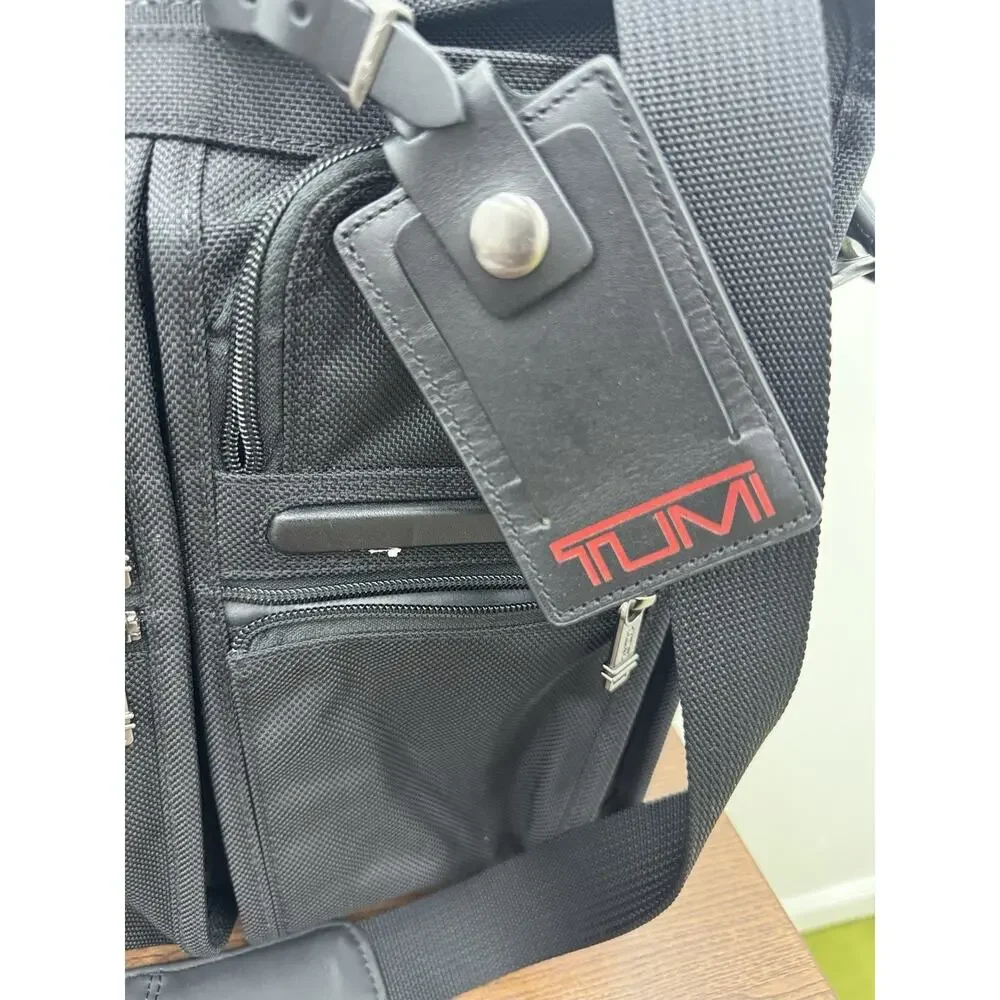 TUMI Expandable Nylon Laptop Computer Business Briefcase Black (PU300THRIFTY